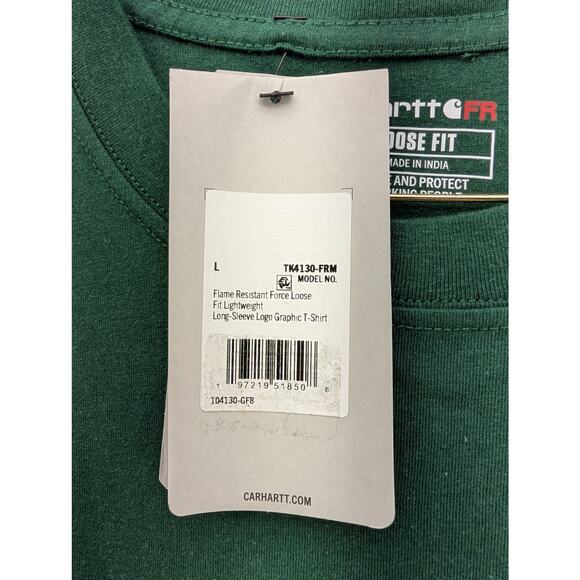 NWT Carhartt Flame Resistant Force Loose Fit LS Midweight Graphic T-Shirt Large - Picture 4 of 6